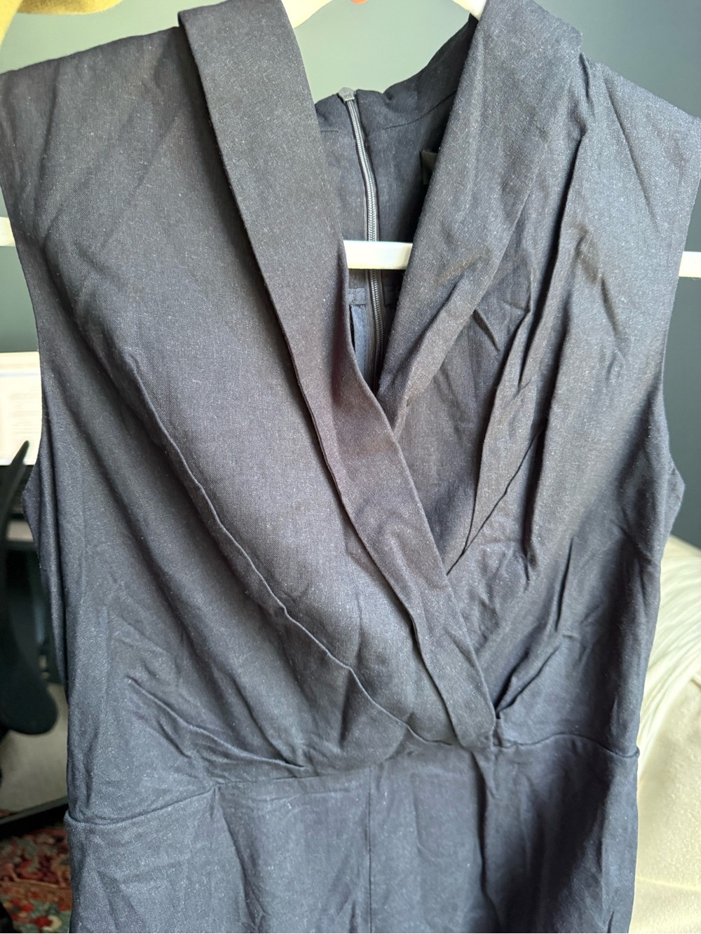 NWT Commense Navy Sleeveless Maxi Dress **belt missing** - Picture 6 of 10
